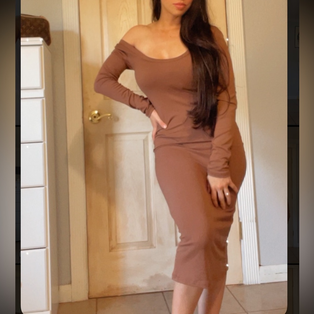 Brown Midi Dress